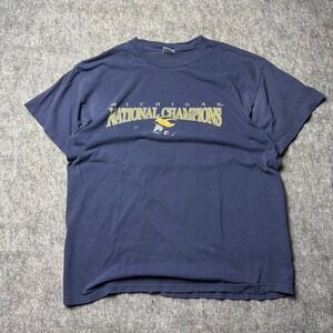 Vintage 1997 Michigan Wolverines National Champions T Shirt XL Delta Pro Weight